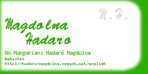 magdolna hadaro business card