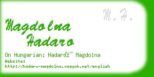 magdolna hadaro business card